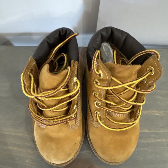 Timberland Classic Leather Boots Toddler Sz 6M Boys 6 Inch Boots - Picture 4 of 10